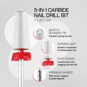 PANA 5 in 1 Nail Drill Bit close-up of fine grit