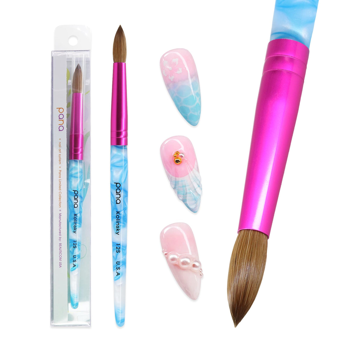 PANA Acrylic Nail Brush held in hand