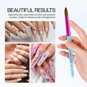 PANA Acrylic Nail Brush in use for nail art application