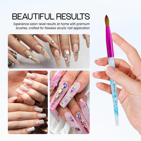PANA Acrylic Nail Brush Size 8 on a workstation