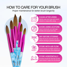 PANA Pure Kolinsky Nail Brush in packaging