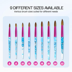 PANA Pure Kolinsky Nail Brush Size 14 side view
