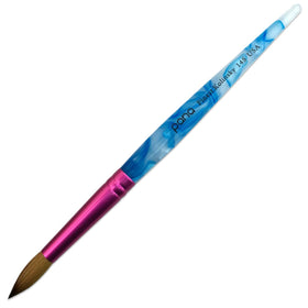 PANA Pure Kolinsky Nail Brush Size 14 with pink ferrule front view