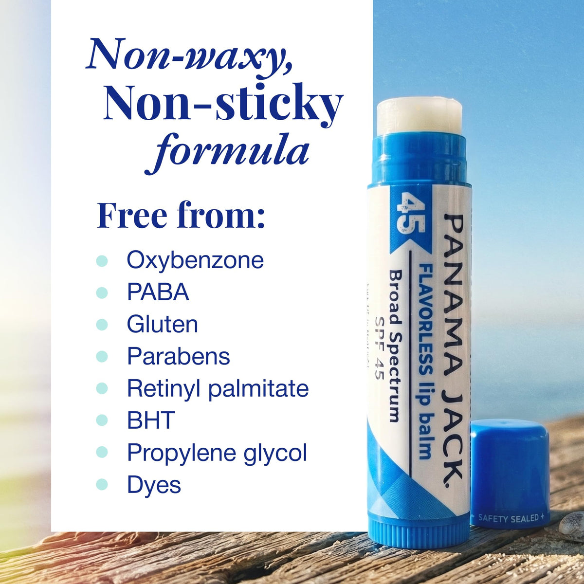 Panama Jack flavourless lip balm tube