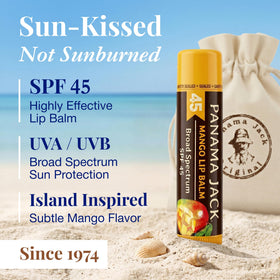 Panama Jack Sunscreen Lip Balm SPF 45 mango flavour back view