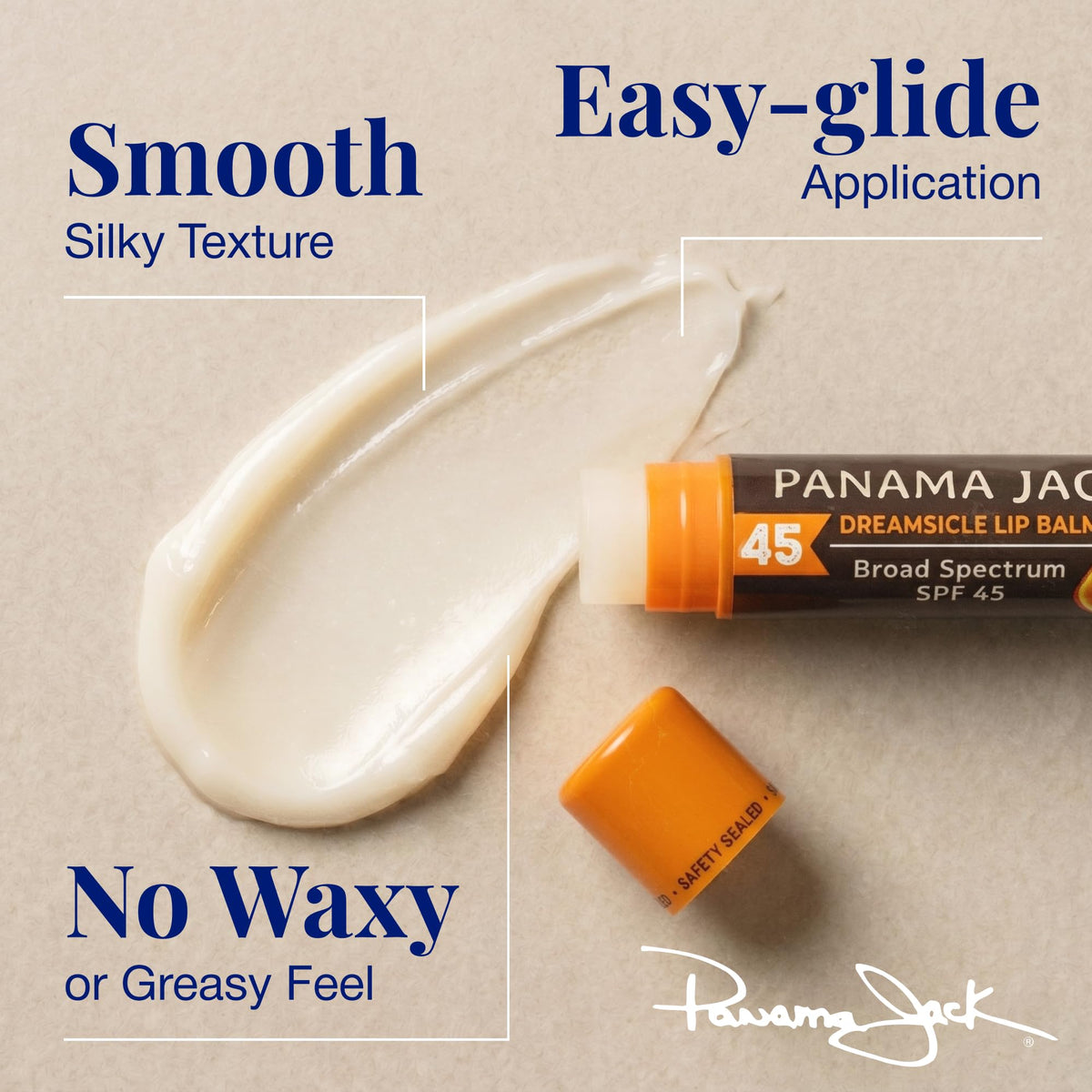 Panama Jack Sunscreen Lip Balm SPF 45 Tropical flavour front view