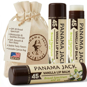 Panama Jack Sunscreen Lip Balm SPF 45 Vanilla flavour front view