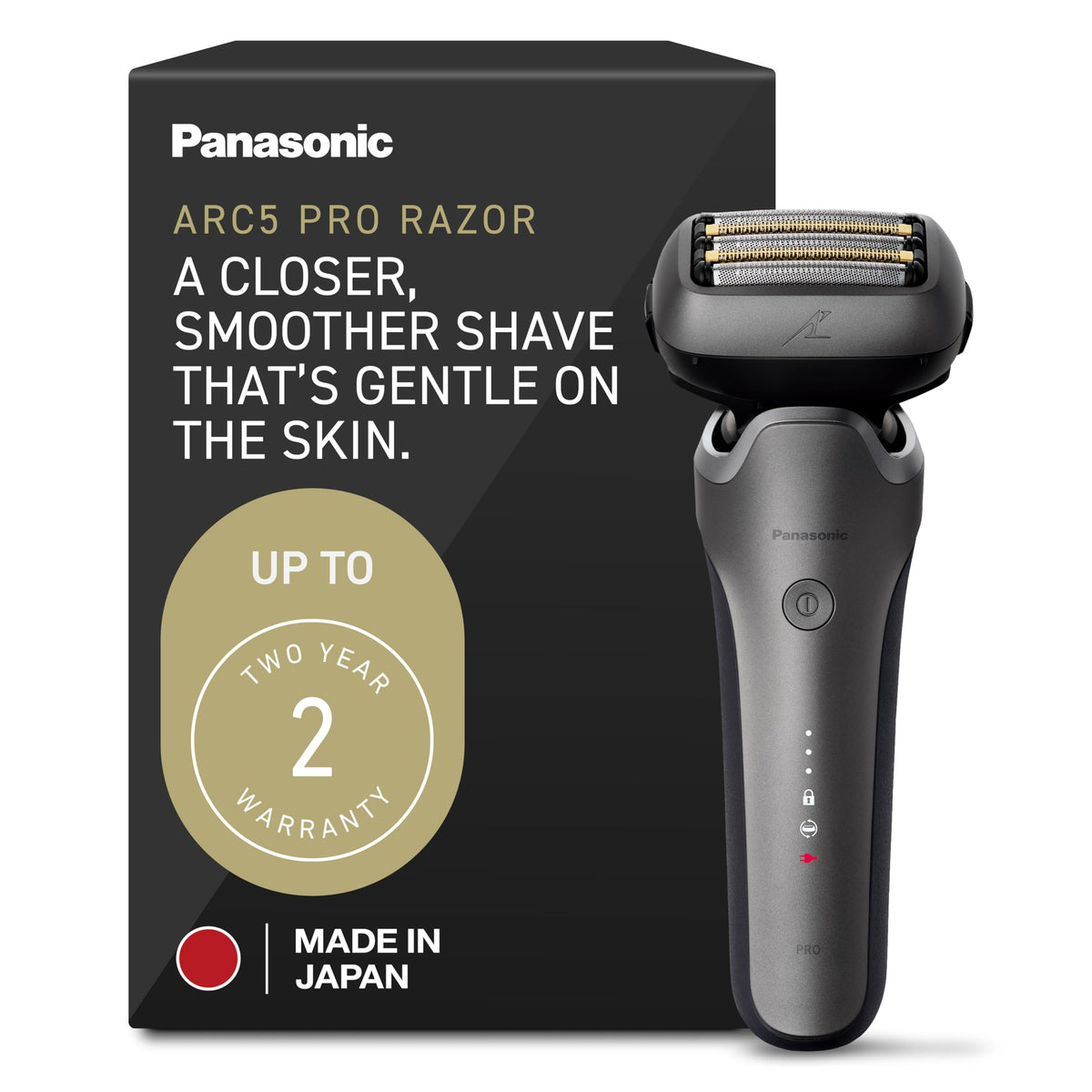Panasonic ARC5 PRO Electric Razor front view with 5 blades