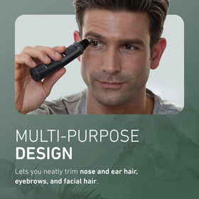 Panasonic ear and nose hair trimmer with protective cap