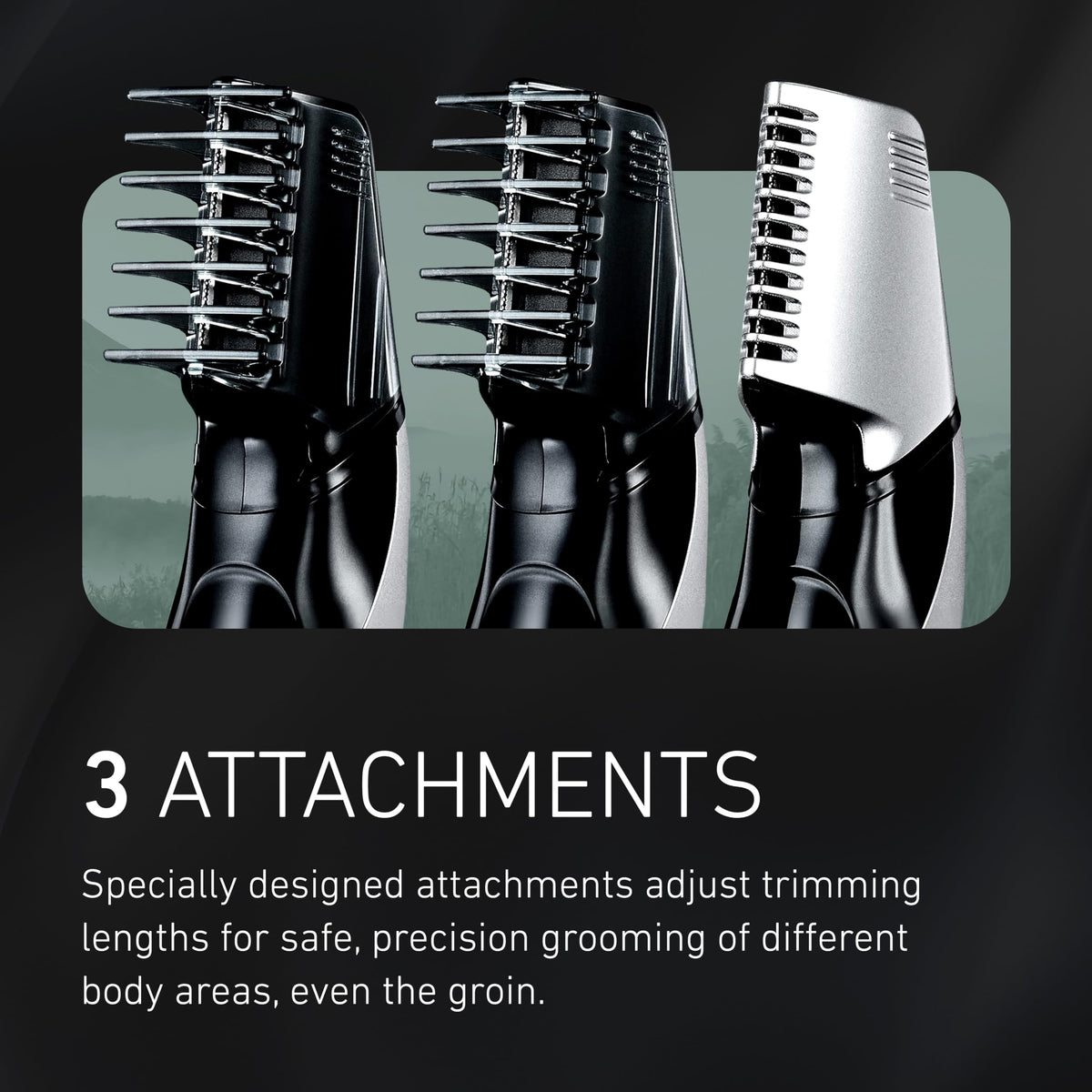 Panasonic Electric Body Trimmer with three comb attachments