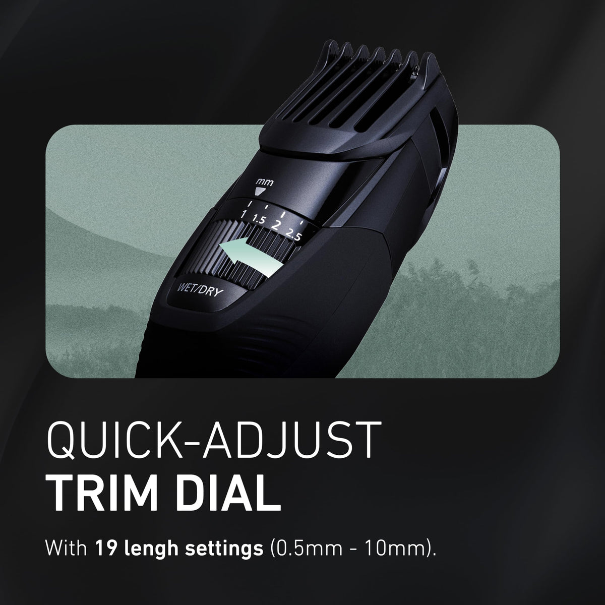 Panasonic ER-GB42-K trimmer with ergonomic grip