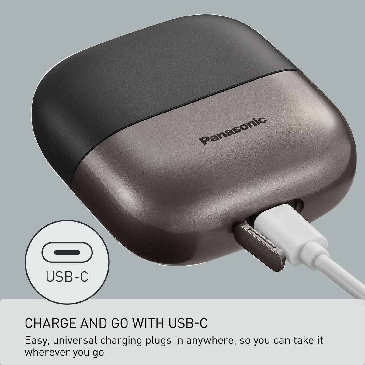 Panasonic ES-CM3A-K Travel Shaver in a gym bag
