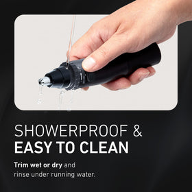 Panasonic trimmer on a travel bag for convenience