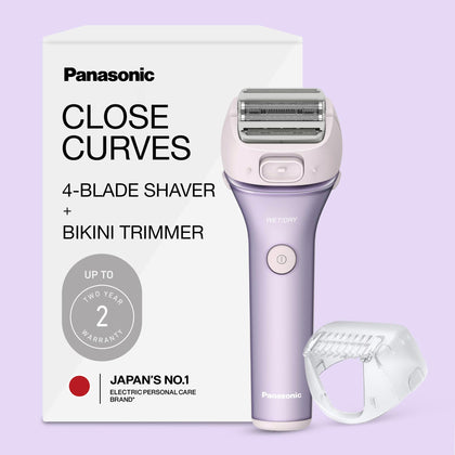 Panasonic Women's Electric Shaver ES-AWL8AV front view with purple design