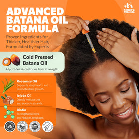 Panda's Promise Pure Batana Oil with rosemary and castor oil ingredients