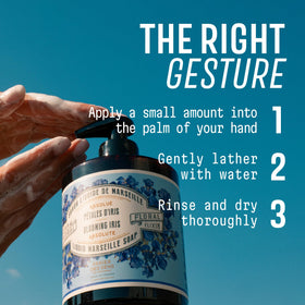 Panier des Sens Iris Liquid Hand Soap 16.9 fl oz lifestyle scene