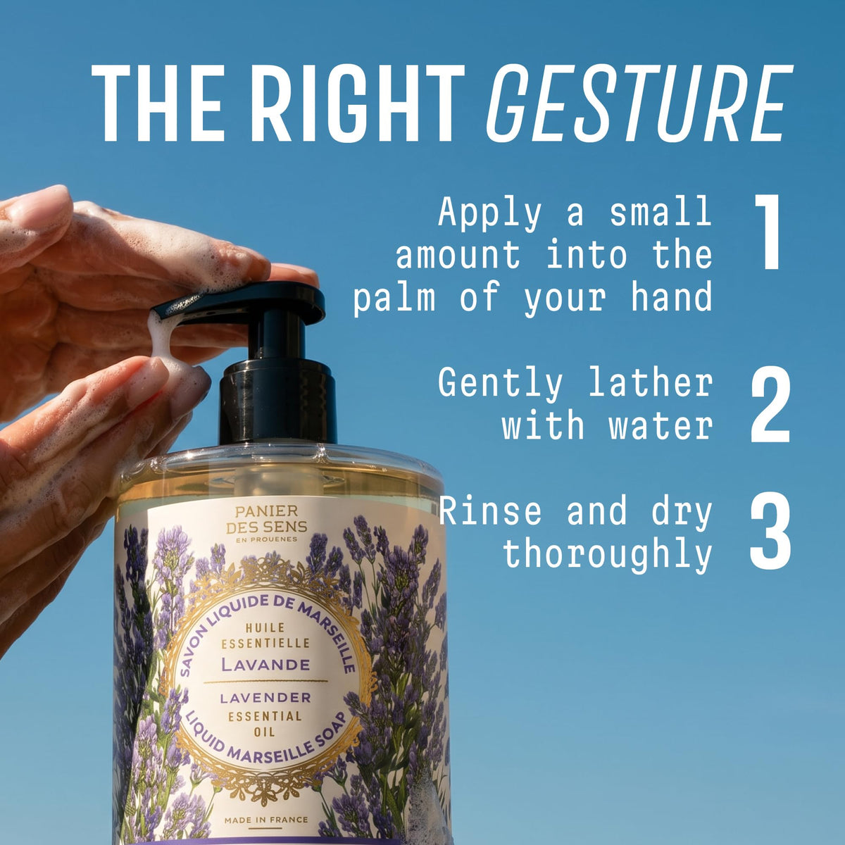 Panier des Sens Lavender Liquid Hand Soap packaging details