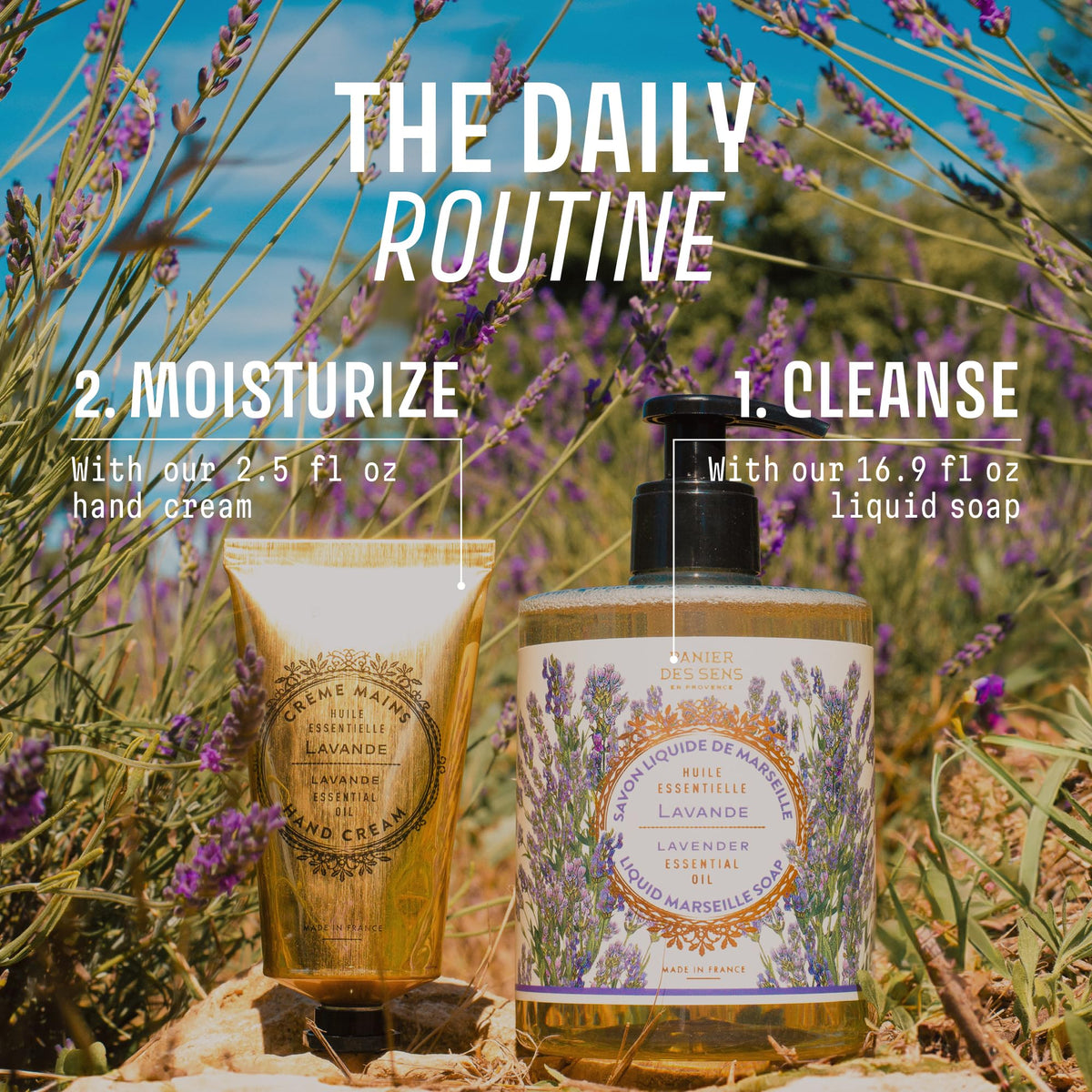 Panier des Sens Lavender Liquid Hand Soap refillable design
