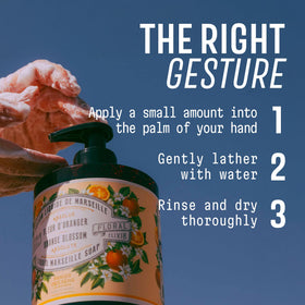 Panier des Sens Orange Blossom Liquid Hand Soap close-up of label