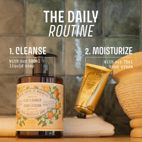 Panier des Sens Orange Blossom Liquid Hand Soap on kitchen counter