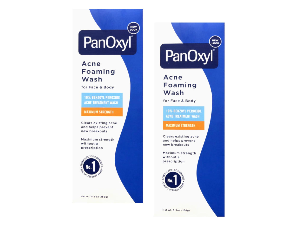 PanOxyl 10% Acne Foaming Wash front view of packaging