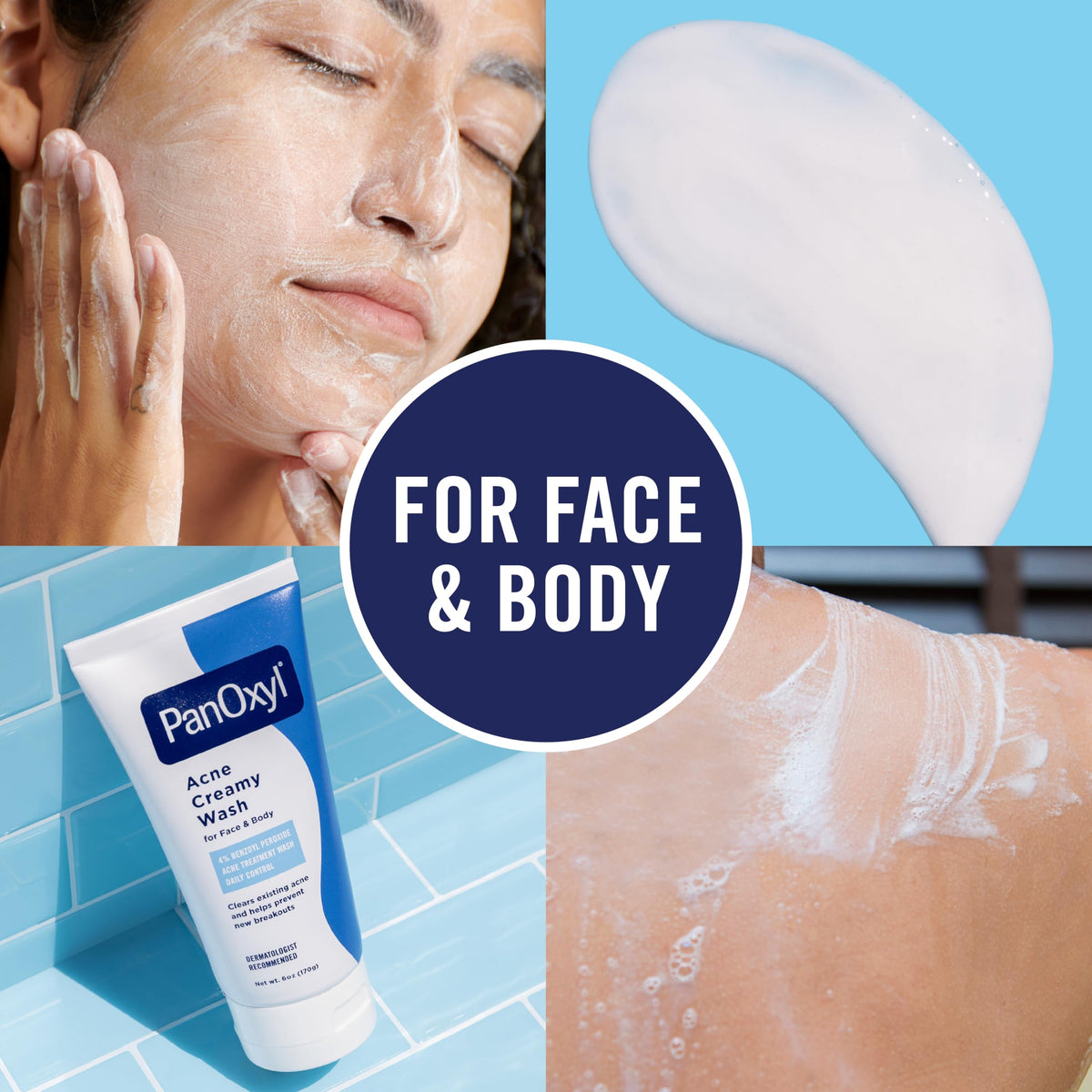 PanOxyl Acne Creamy Wash with ingredients list