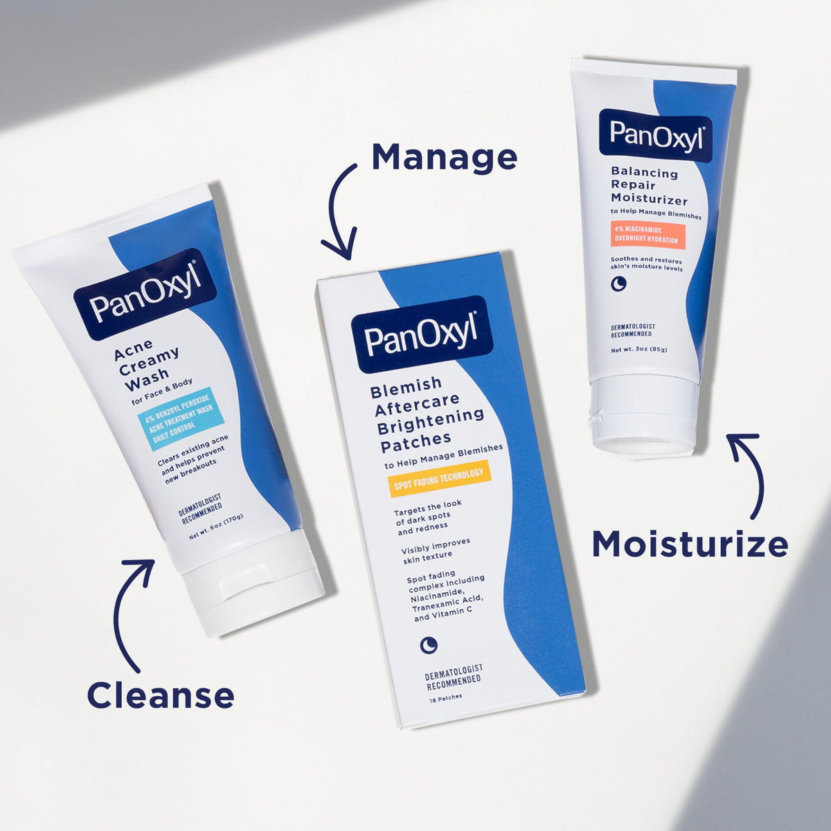 PanOxyl PM Moisturizer being applied to face