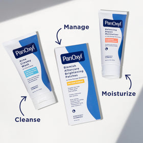 PanOxyl PM Moisturizer being applied to face