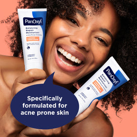 PanOxyl PM Moisturizer in bathroom setting