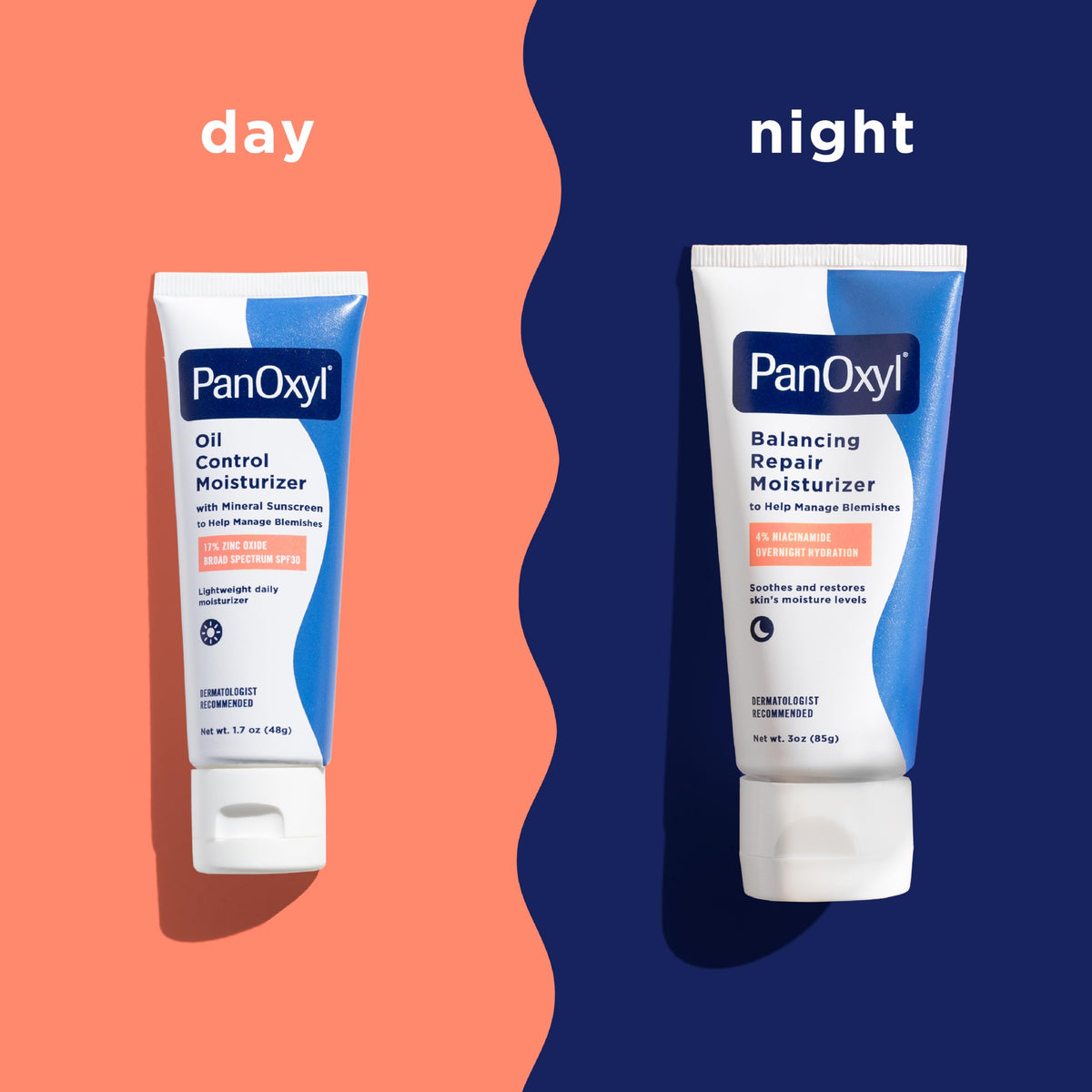 PanOxyl PM Moisturizer with AM Oil Control Moisturizer