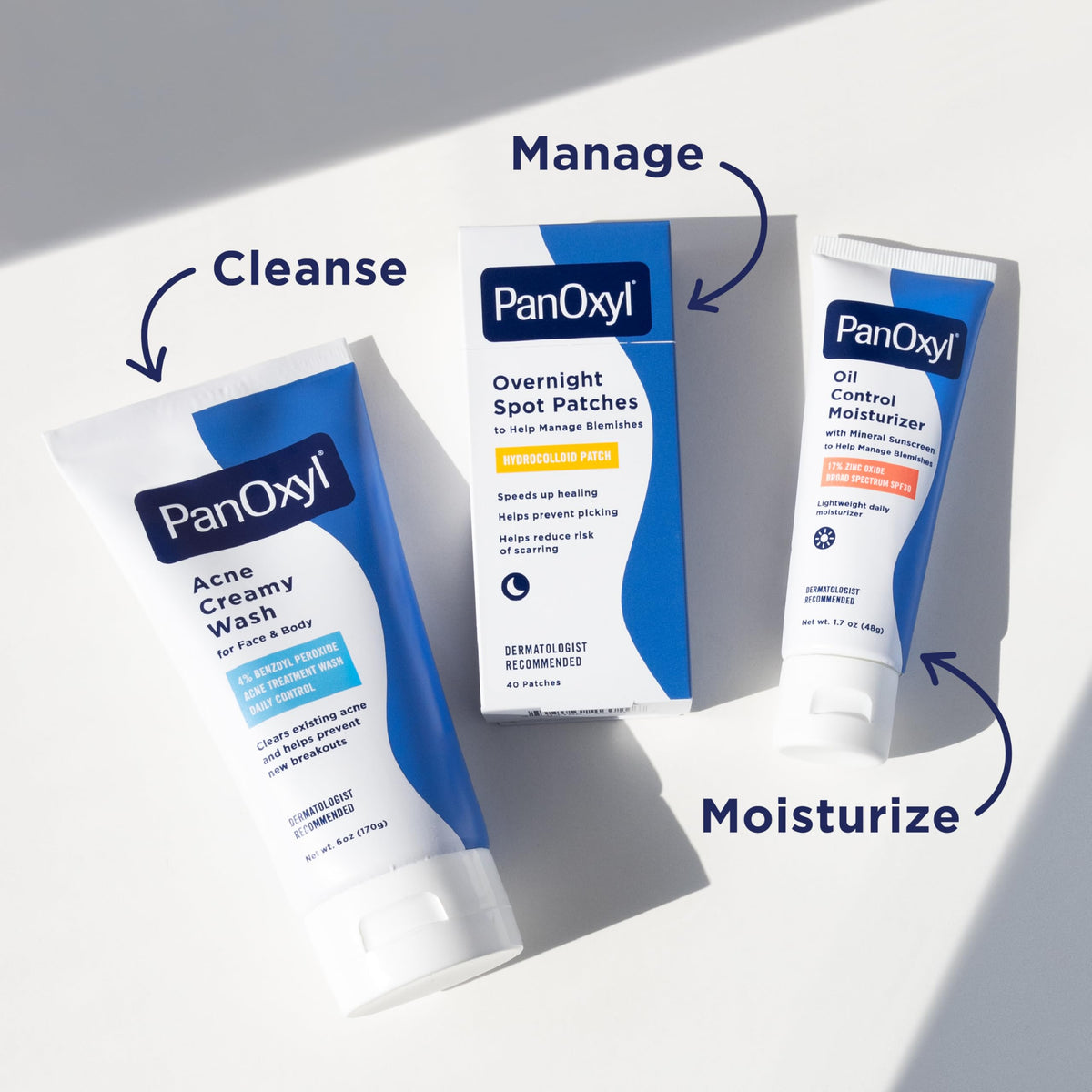 PanOxyl PM Overnight Spot Patches displayed on a countertop