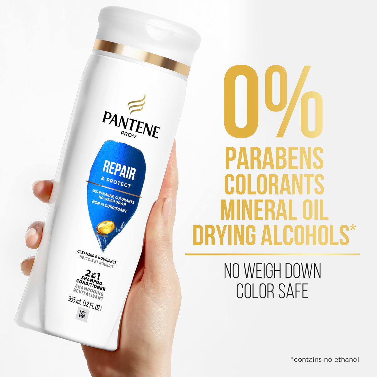 Pantene 2 in 1 Repair & Protect Shampoo & Conditioner packaging