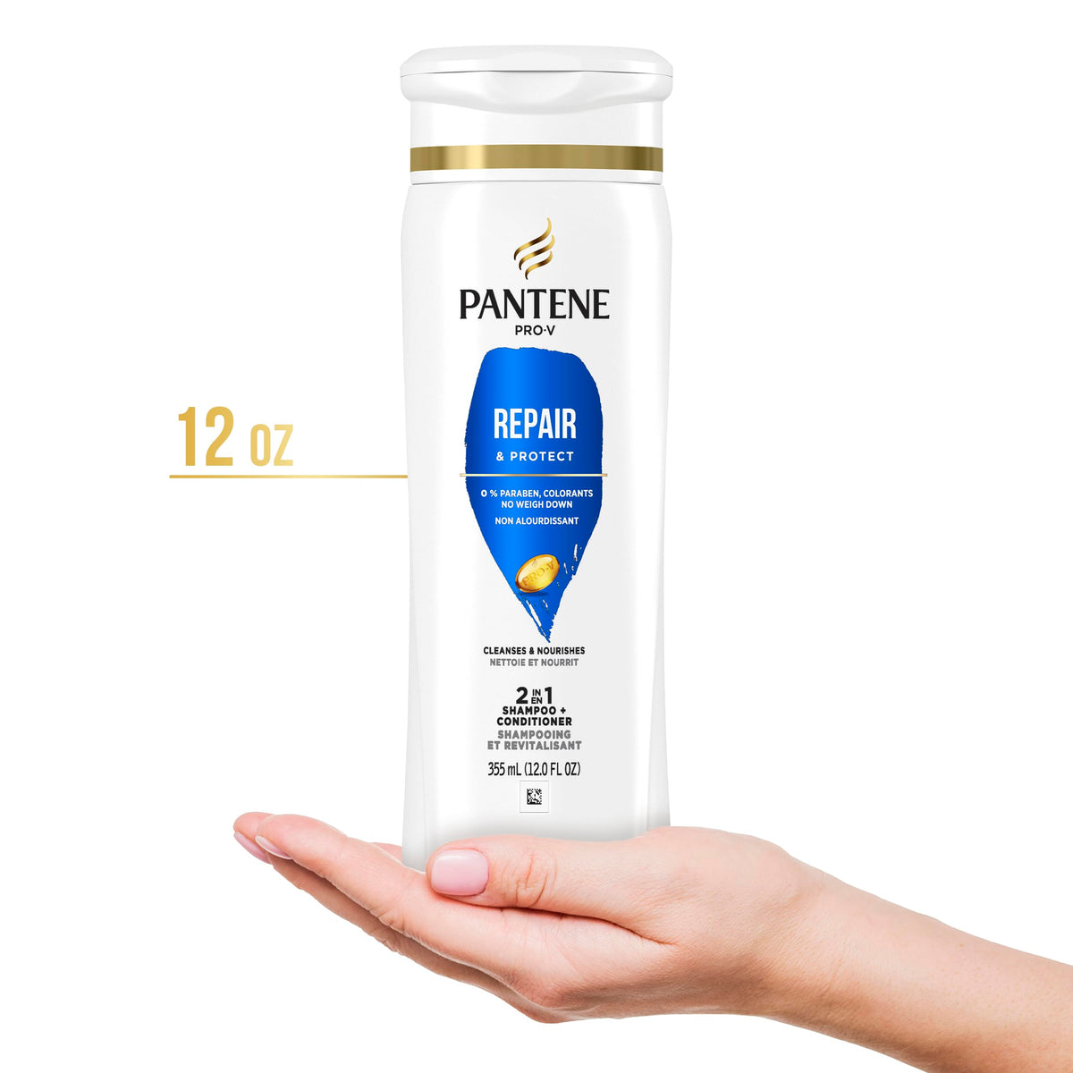 Pantene 2 in 1 Repair & Protect Shampoo & Conditioner with ingredients list