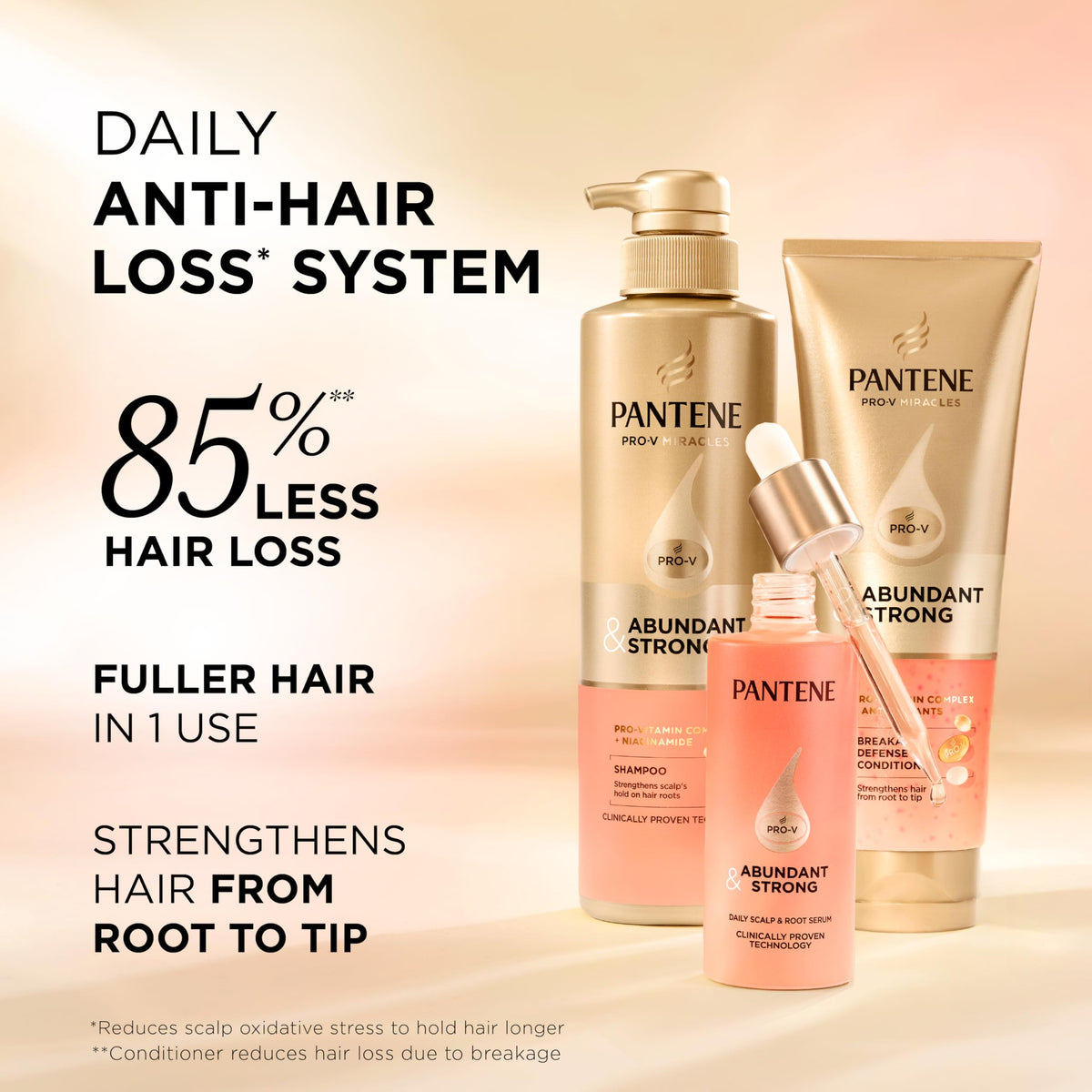 Pantene Abundant & Strong Conditioner 8 oz front view