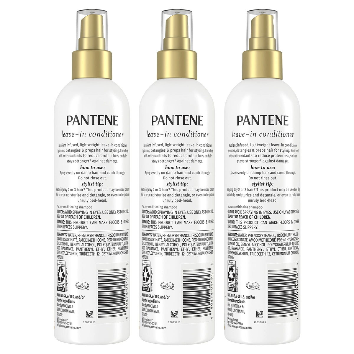 Pantene Conditioning Detangler Spray 8.5 Fl Oz set of three