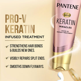 Pantene Keratin Leave-In Conditioner bottle side view