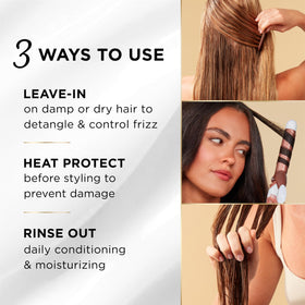 Pantene Miracle Rescue 3 in 1 Leave In Conditioner 200g application on hair