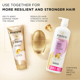 Pantene Miracle Rescue Deep Conditioner application on hair