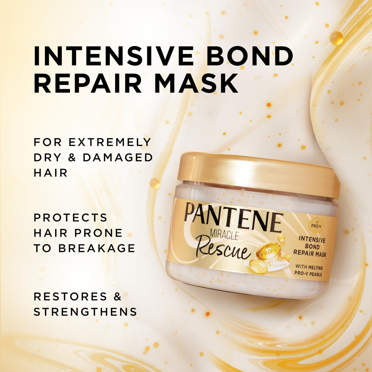 Pantene Miracle Rescue Hair Mask packaging side view