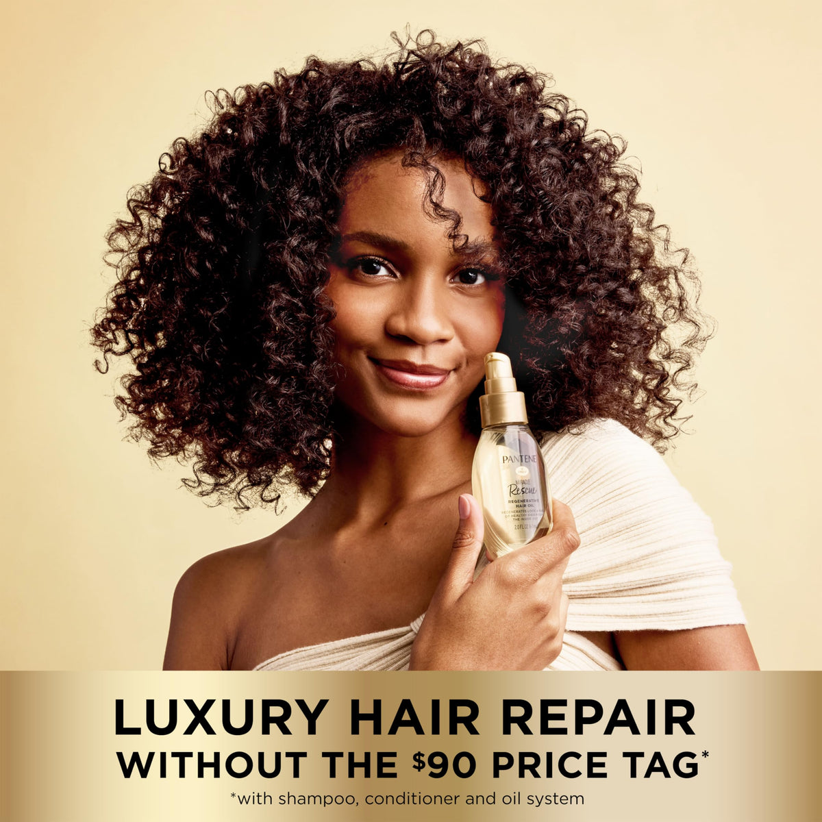 Pantene Miracle Rescue Hair Oil with ingredients list