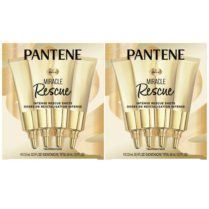 Pantene Miracle Rescue Shots front view packaging with ampoules