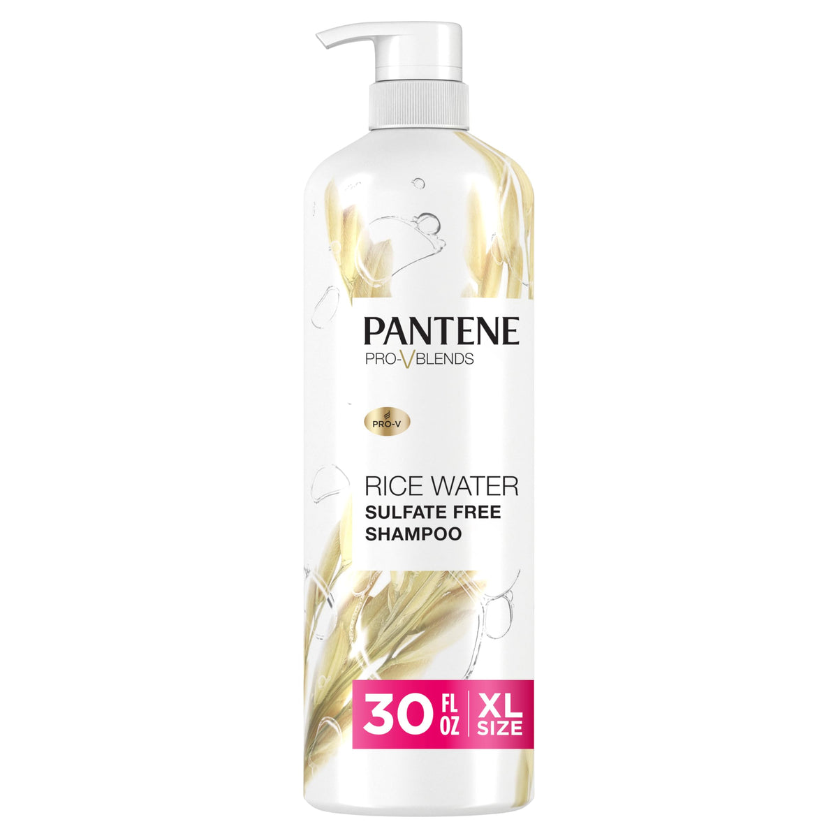 Pantene Rice Water Shampoo 30 oz front view
