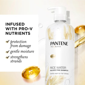Pantene Rice Water Shampoo 30 oz pump bottle