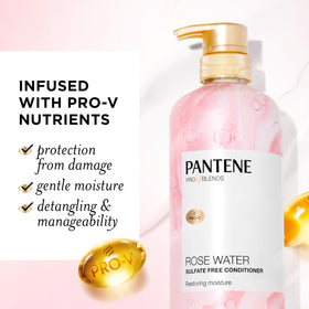 Pantene Rose Water Conditioner 30 oz back view