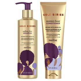Pantene Shampoo and Conditioner Kit front view with argan oil
