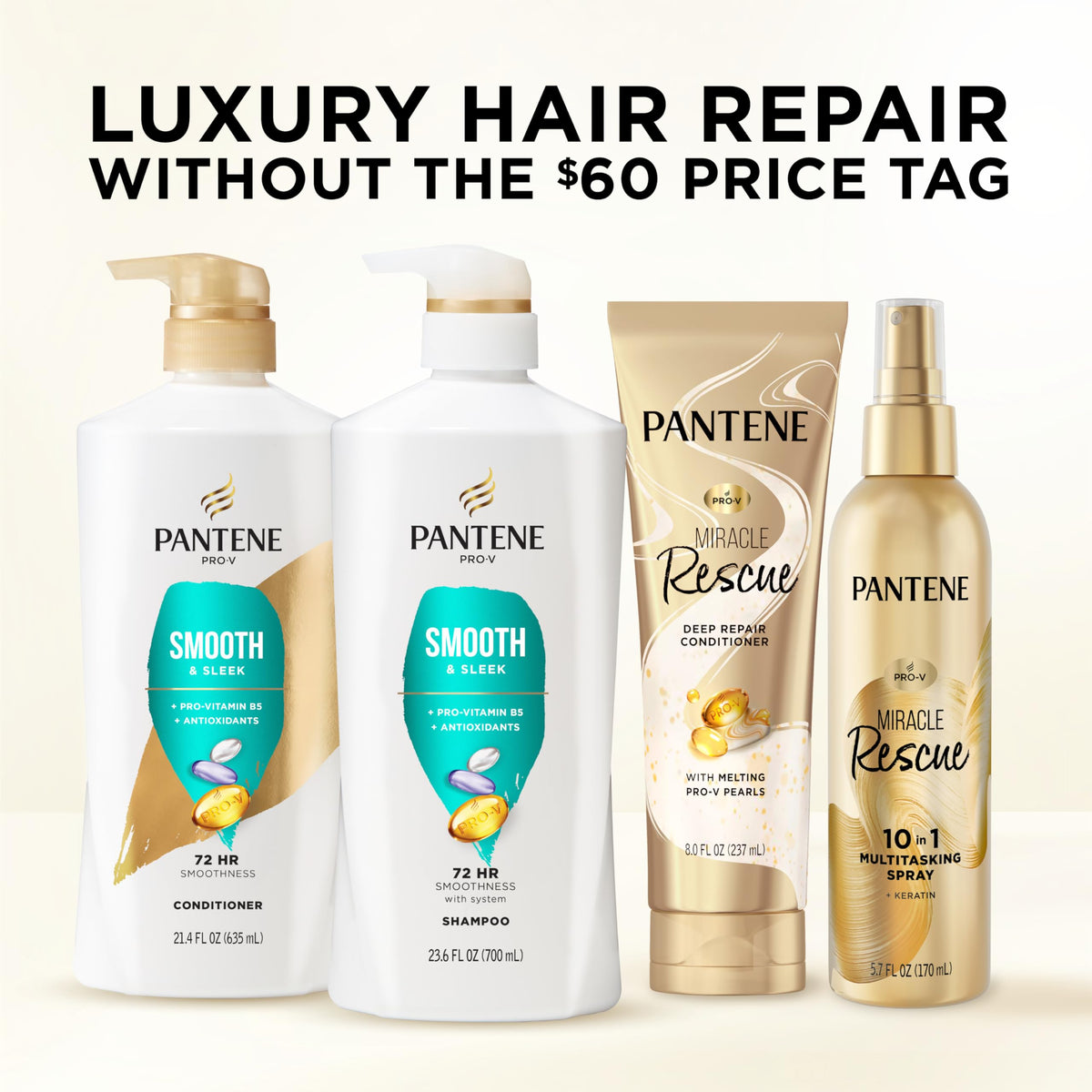Pantene Shampoo & Conditioner Set Smooth & Sleek with berries and oils
