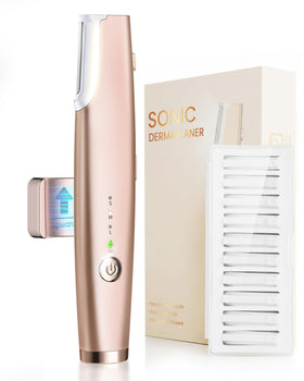 PAPMINI Sonic Dermaplane Razor front view with LED light