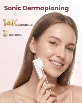 PAPMINI Sonic Dermaplane Razor side view with adjustable speed settings