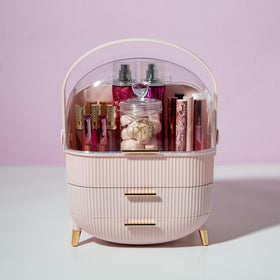 Paris Hilton Makeup Storage Organizer close-up of fluted design