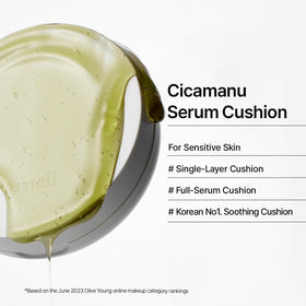 Parnell Cicamanu Serum Cushion on a vanity with makeup tools